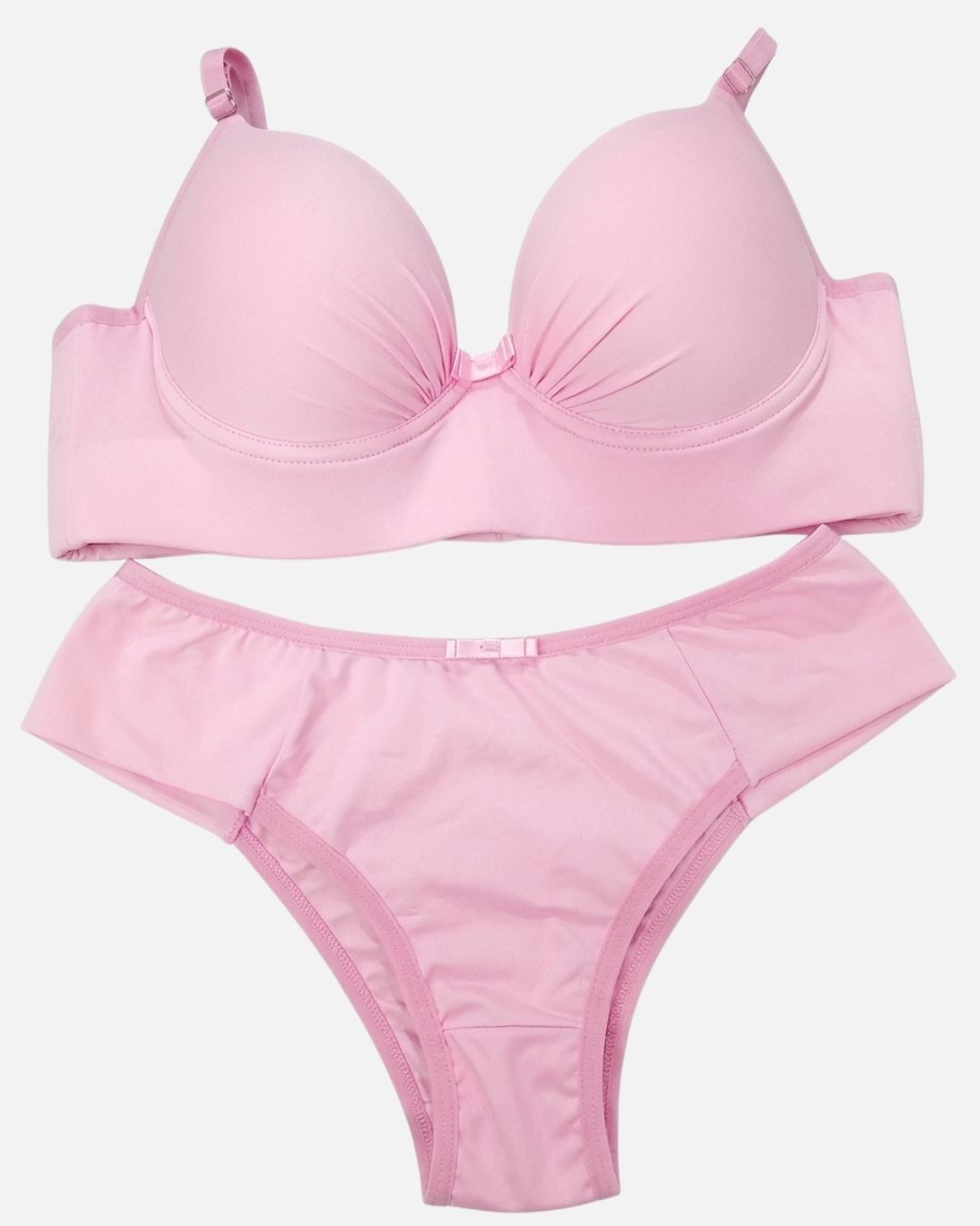 conjunto de lingerie rosa calcinha tradicional